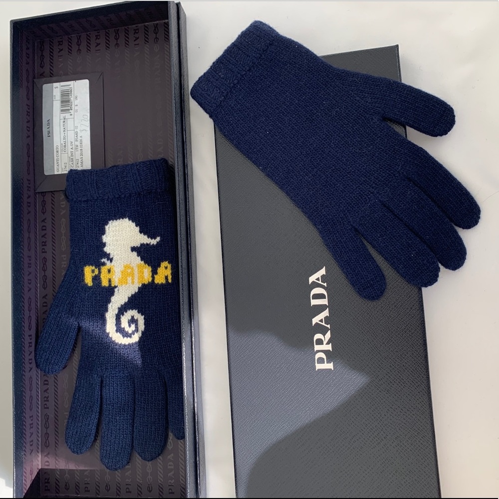 Prada Blue Seahorse Glooves